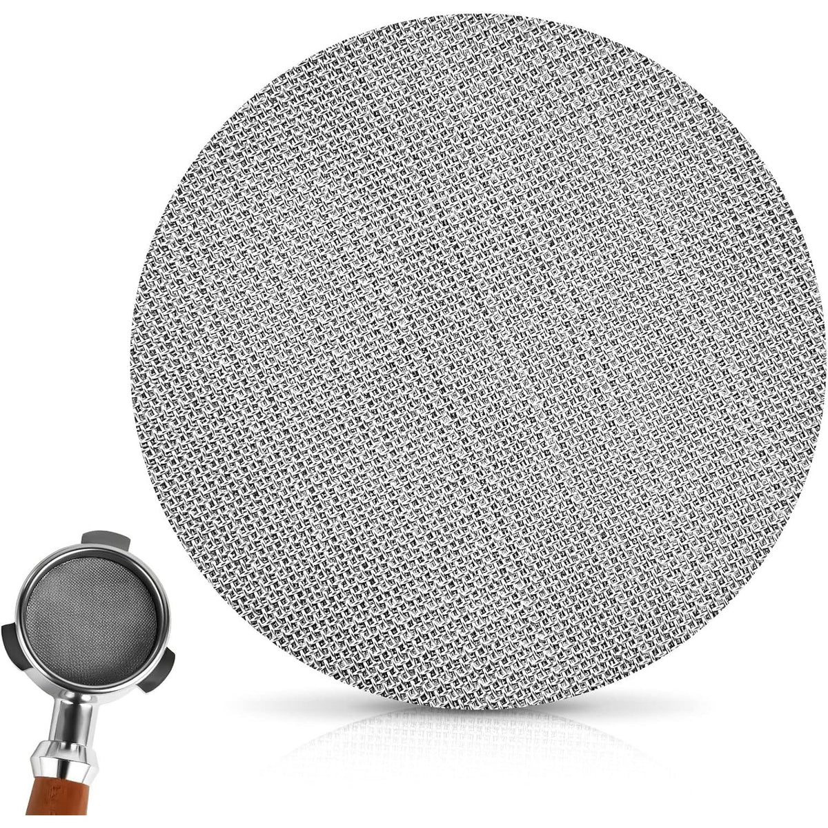 Puck screen för espresso i rostfritt stål med portafilter